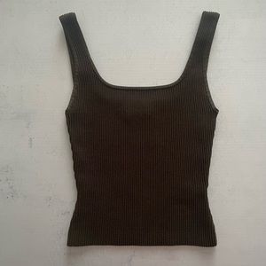 Babaton Sculpt Knit Squareneck Tank from Aritzia (XXS)